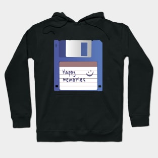 Blue Floppy Disk Nostalgia Hoodie